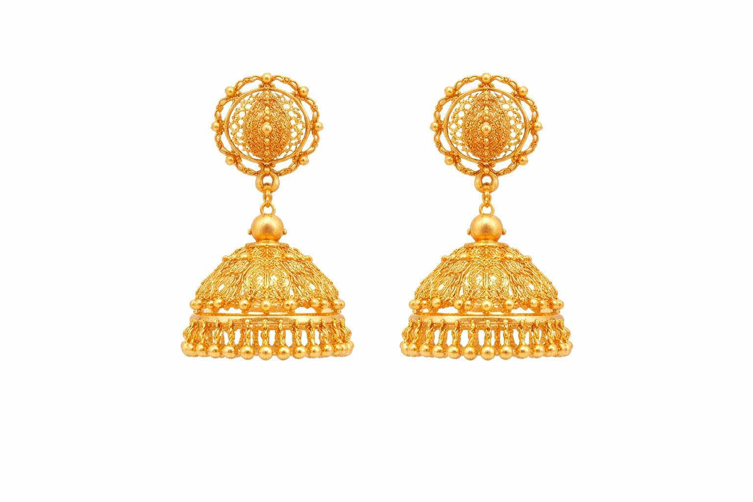Royal Filigree Jhumka Earrings
